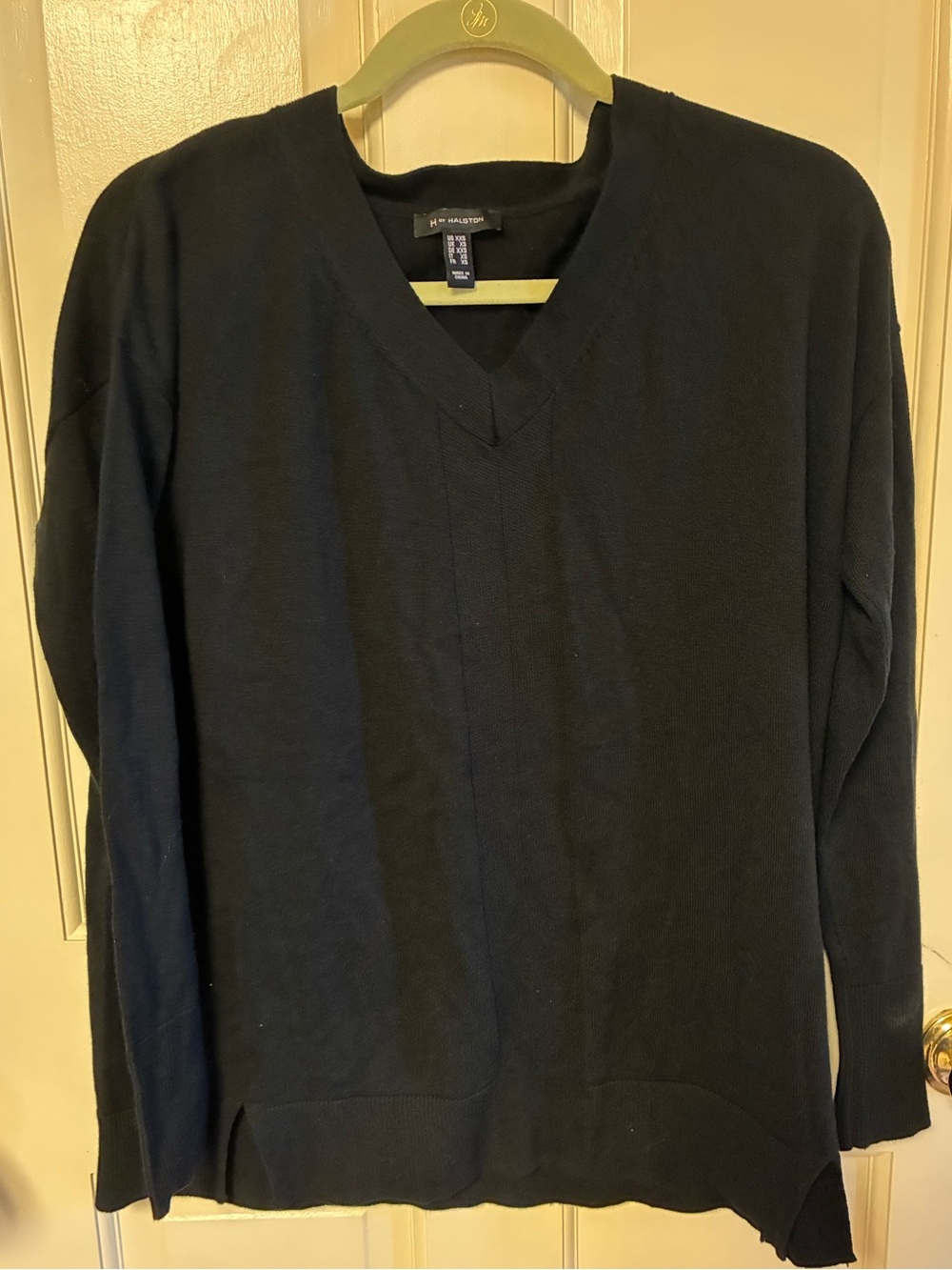 Women’s Black V-Neck Sweater - H by Haston